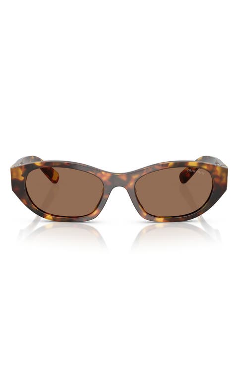 53mm Oval Sunglasses