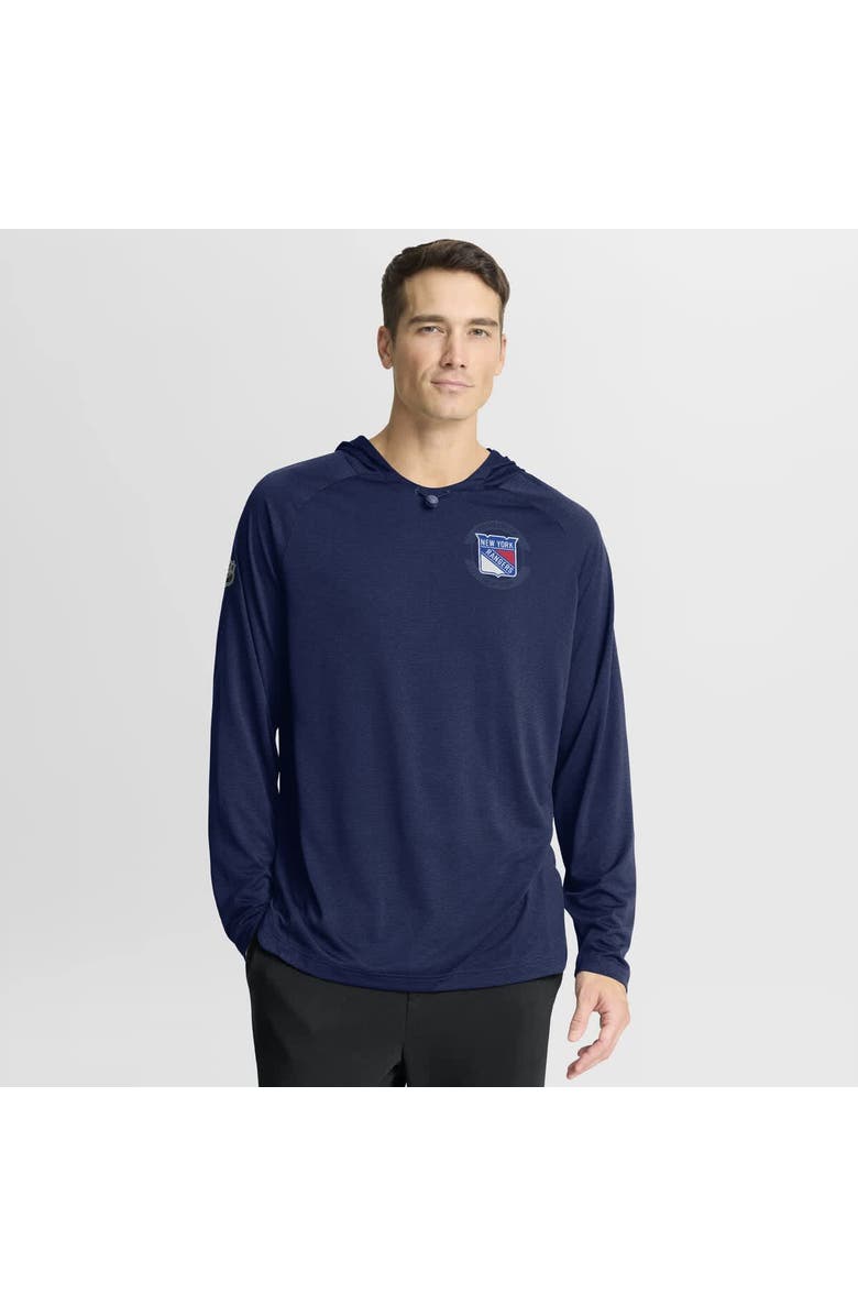 FANATICS Men's Fanatics Navy New York Rangers Authentic Pro Rink Raglan Hoodie, Main, color, Navy
