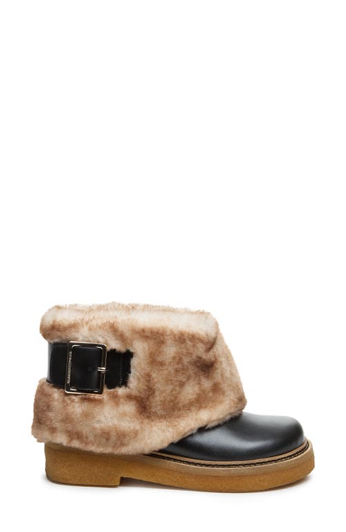 Kelsi Dagger Brooklyn Calvin Faux Fur Cuff Bootie In Black