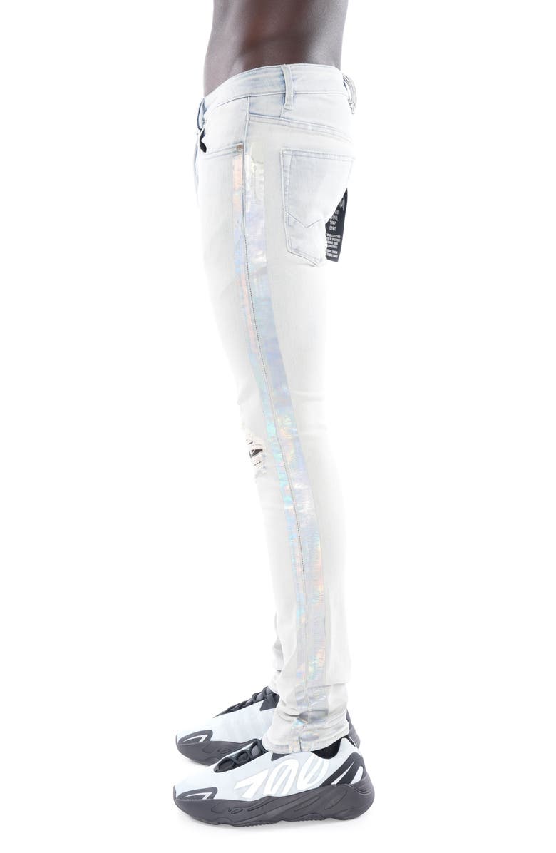Cult of Individuality Punk Distressed Super Skinny Jeans, Alternate, color, Foil