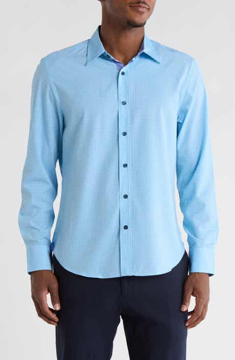 CONSTRUCT Micro Square Stretch Dress Shirt