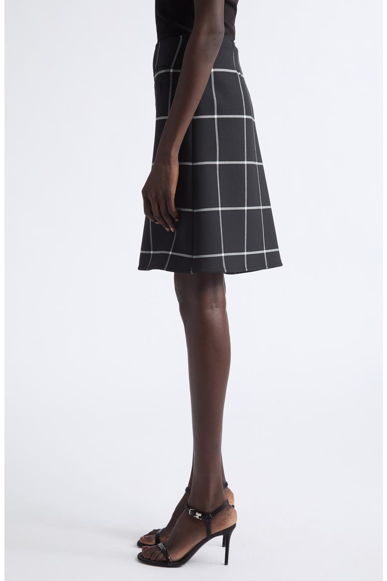 Windowpane Check Skirt, Alternate, color, BLACK/ WHITE