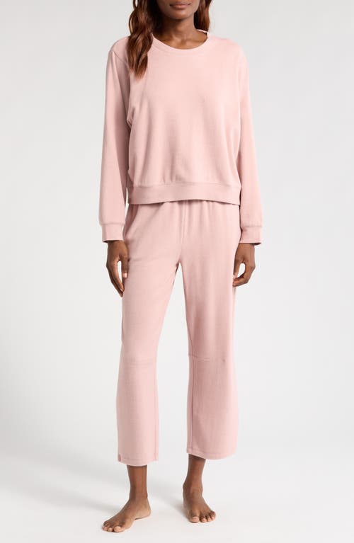 Barefoot Dreams Malibu Collection® Brushed Fleece Pullover In Teaberry