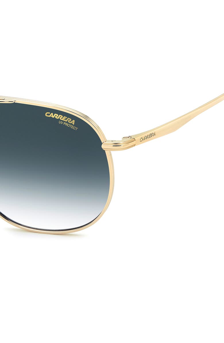 Carrera Eyewear 61mm Gradient Navigator Sunglasses, Alternate, color, Gold/ Black Red/ Dark Blue