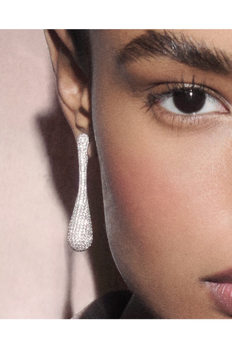 Pavé Glacier earrings, Alternate, color, Pavé