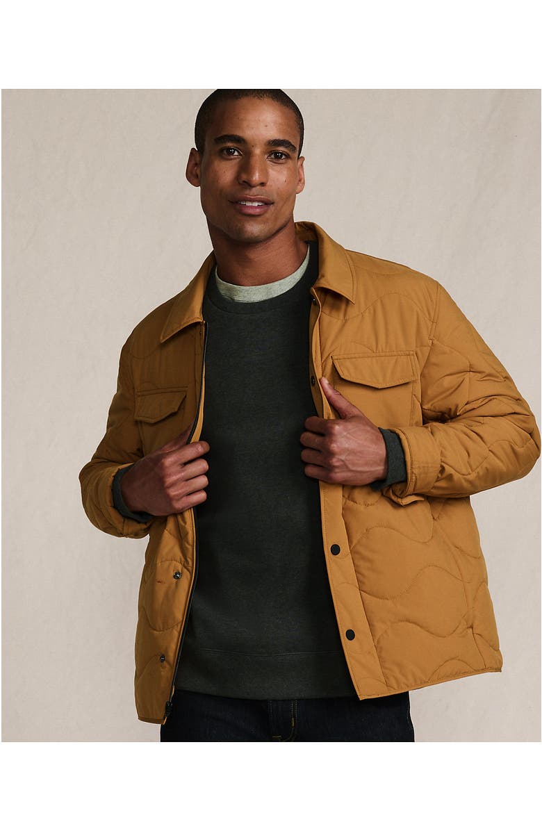 Lands' End Quilted Insulated Shirt Jacket, Alternate, color, Canyon Camel