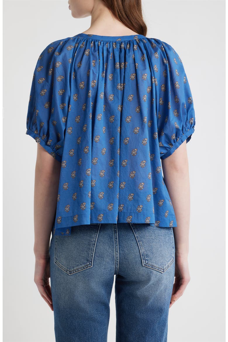 June Gingham Organic Cotton Top, Alternate, color, EARTHA PAISLEY