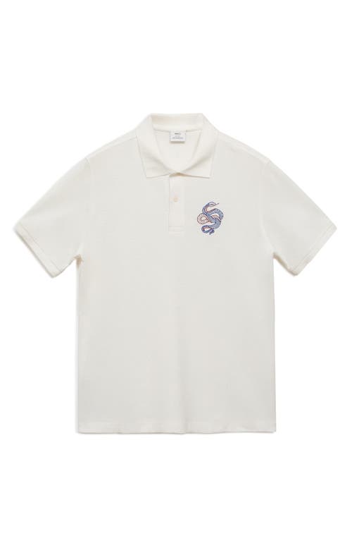 Mango Embroidered Graphic Polo In Multi