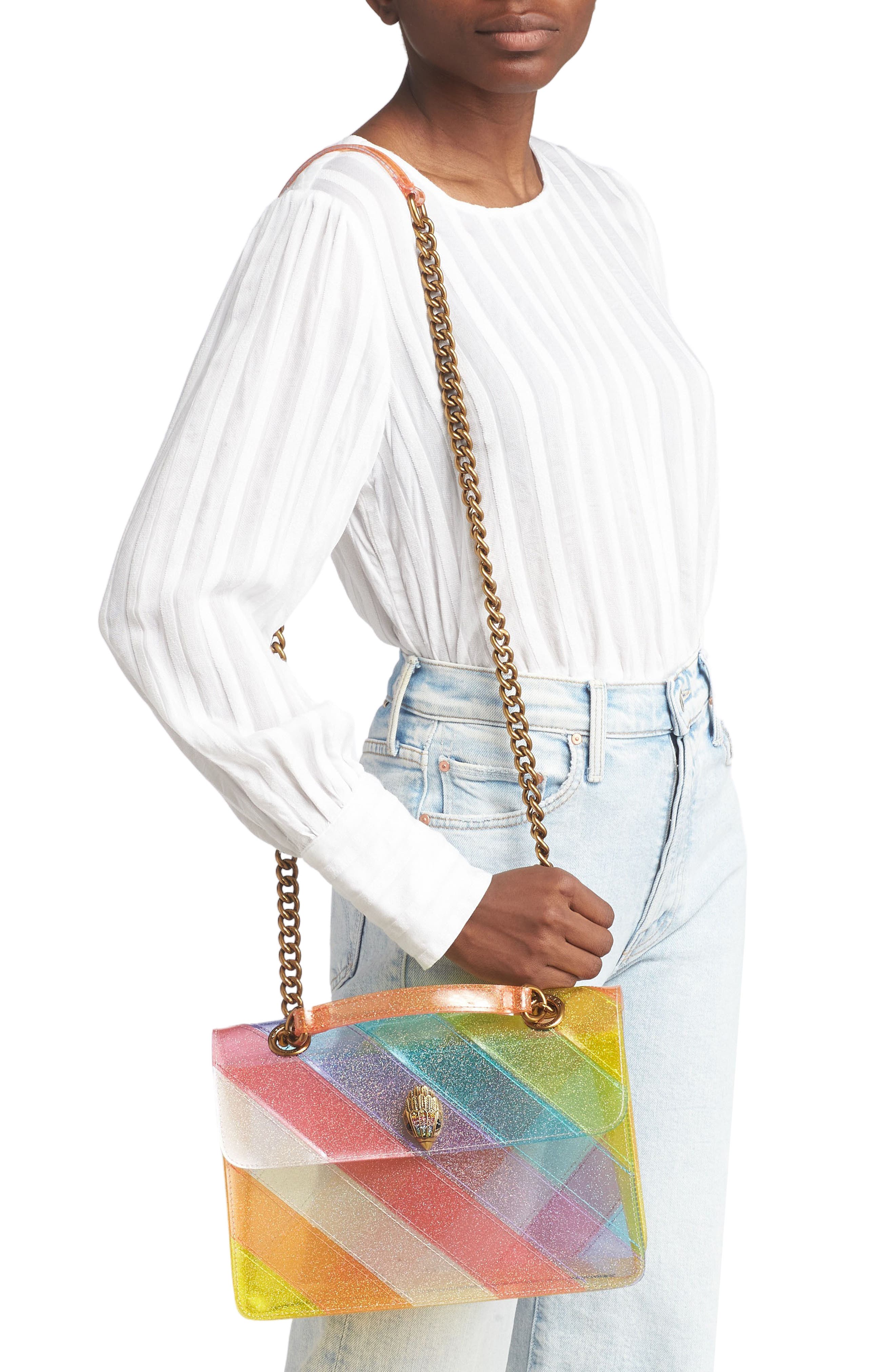 Kurt Geiger London Kensington Vinyl Convertible Crossbody Bag, Alternate, color, 