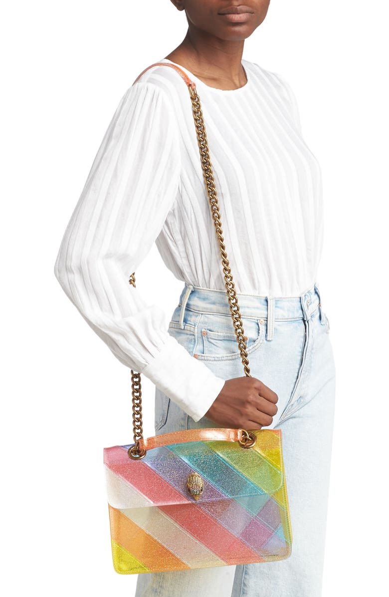 Kurt Geiger London Kensington Vinyl Convertible Crossbody Bag, Alternate, color,