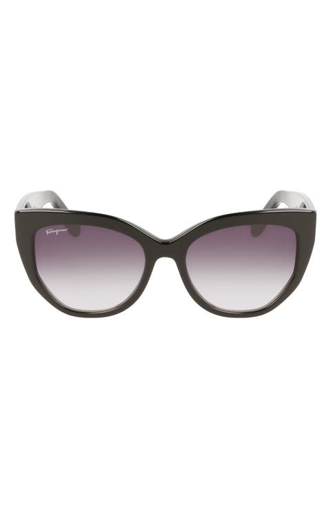 56mm Gradient Cat Eye Sunglasses