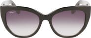 FERRAGAMO 56mm Gradient Cat Eye Sunglasses