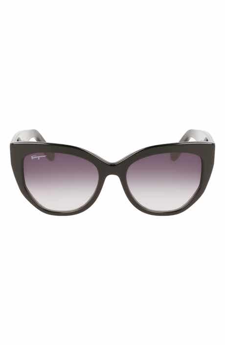 FERRAGAMO 56mm Gradient Cat Eye Sunglasses