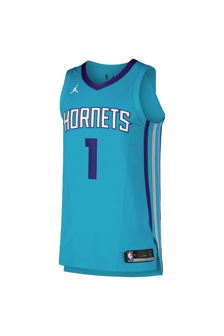 Men's Jordan Brand LaMelo Ball Teal Charlotte Hornets Authentic
