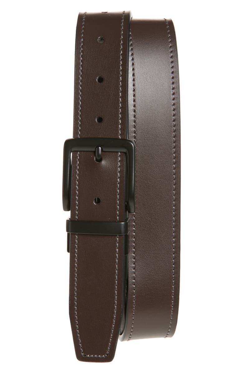 Original Penguin Buckle Leather Belt, Alternate, color, 