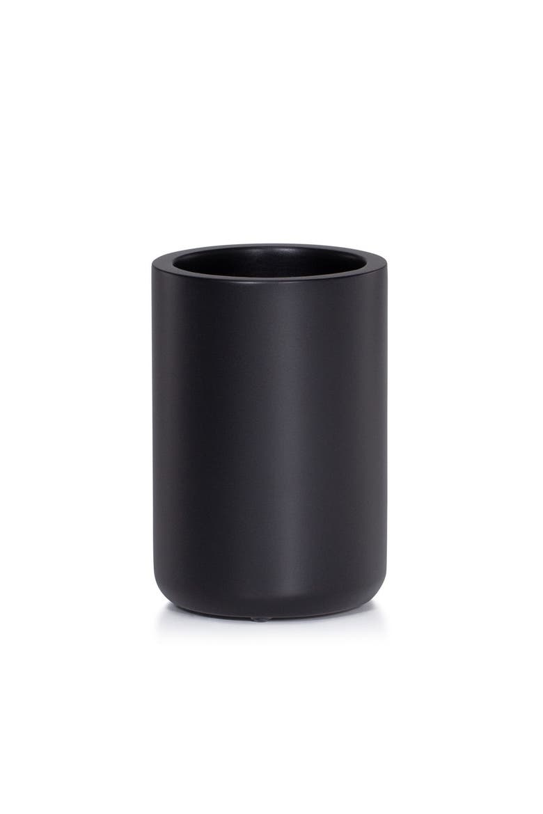Domus Black Matte Brush Holder, Main, color, BLACK