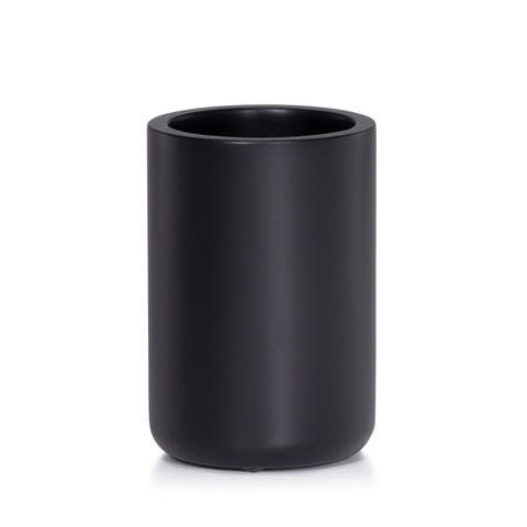 Domus Black Matte Brush Holder