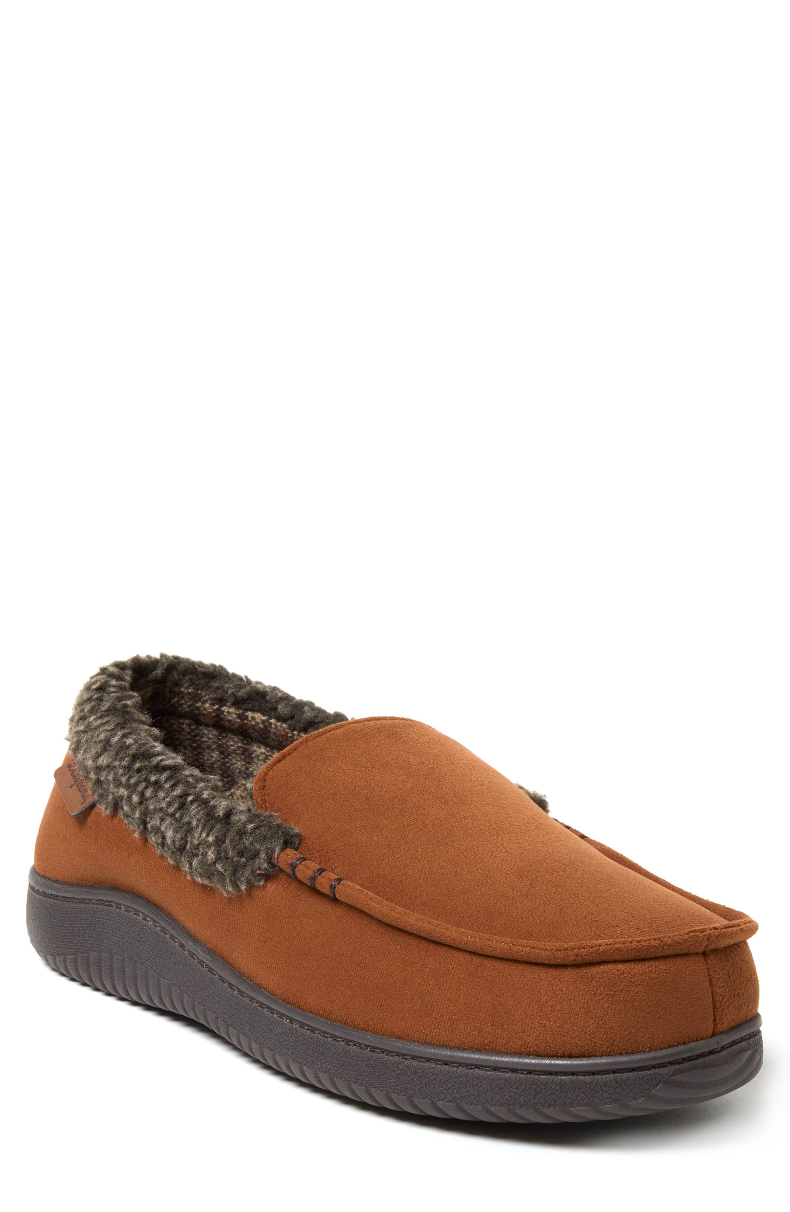 Alexander Faux Shearling Driving Loafer, Main, color, CHESTNUT