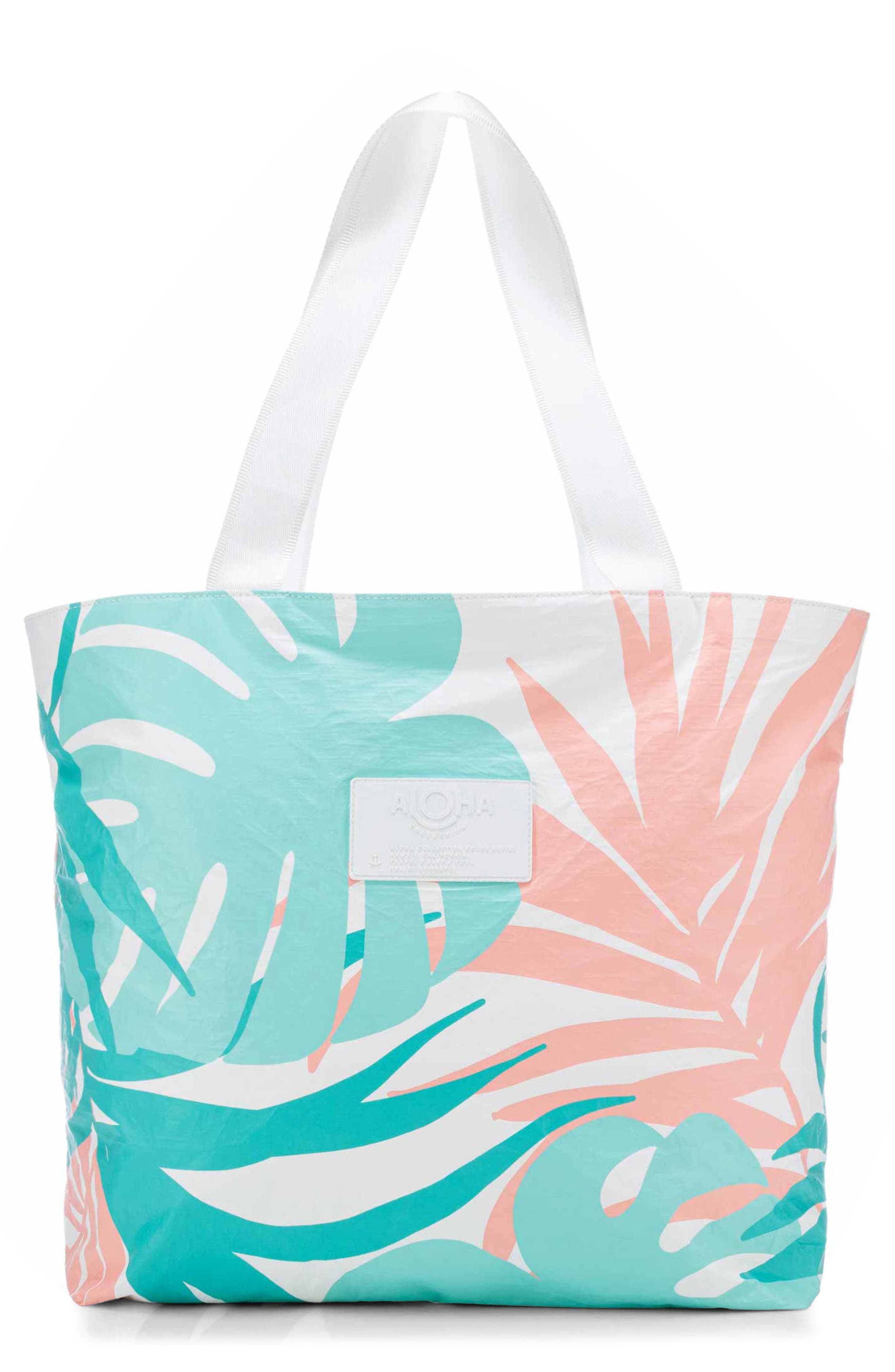 Aloha Collection Day Tripper Tropics Day Water Resistant Tyvek<sup>®</sup> Tote, Main, color, Blue