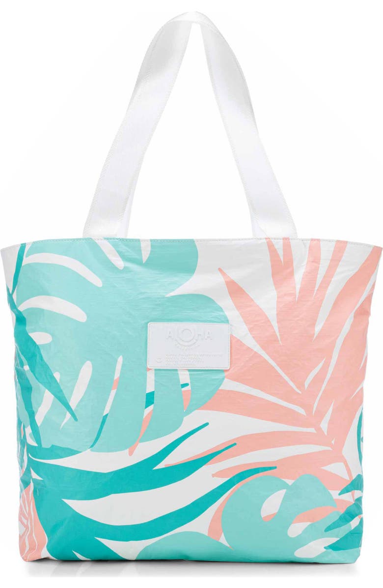 Aloha Collection Day Tripper Tropics Day Water Resistant Tyvek<sup>®</sup> Tote, Main, color, Blue