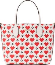Kate Spade New York bleecker pixelated hearts print crossbody tote