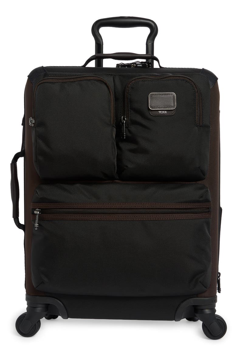 Alpha Ellison Expandable Carry-On Suitcase, Main, color, HICKORY