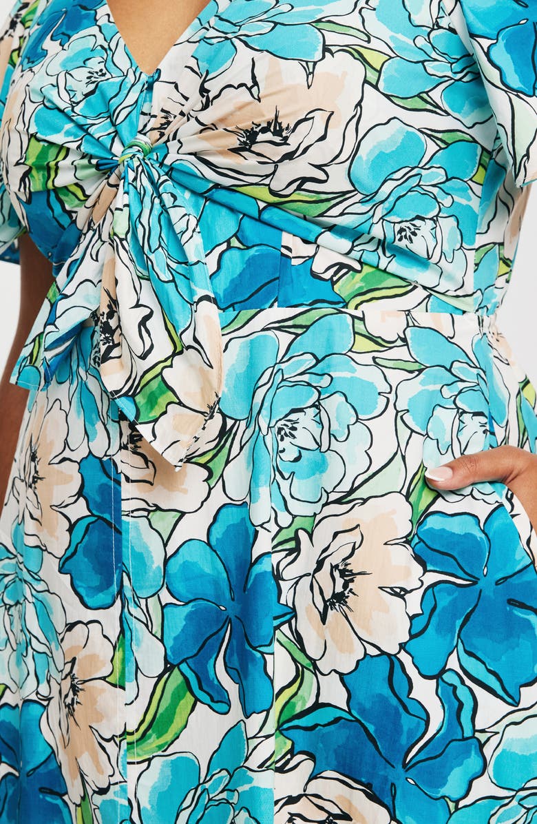 Estelle Nadja Floral Cotton Midi Dress, Alternate, color, 