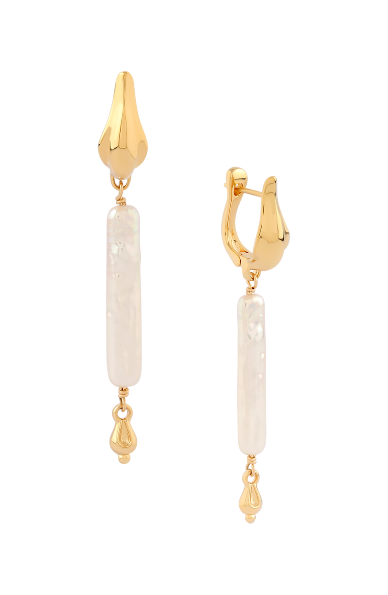 Astor & Orion Artemis Pearl Huggies, Main, color, Gold