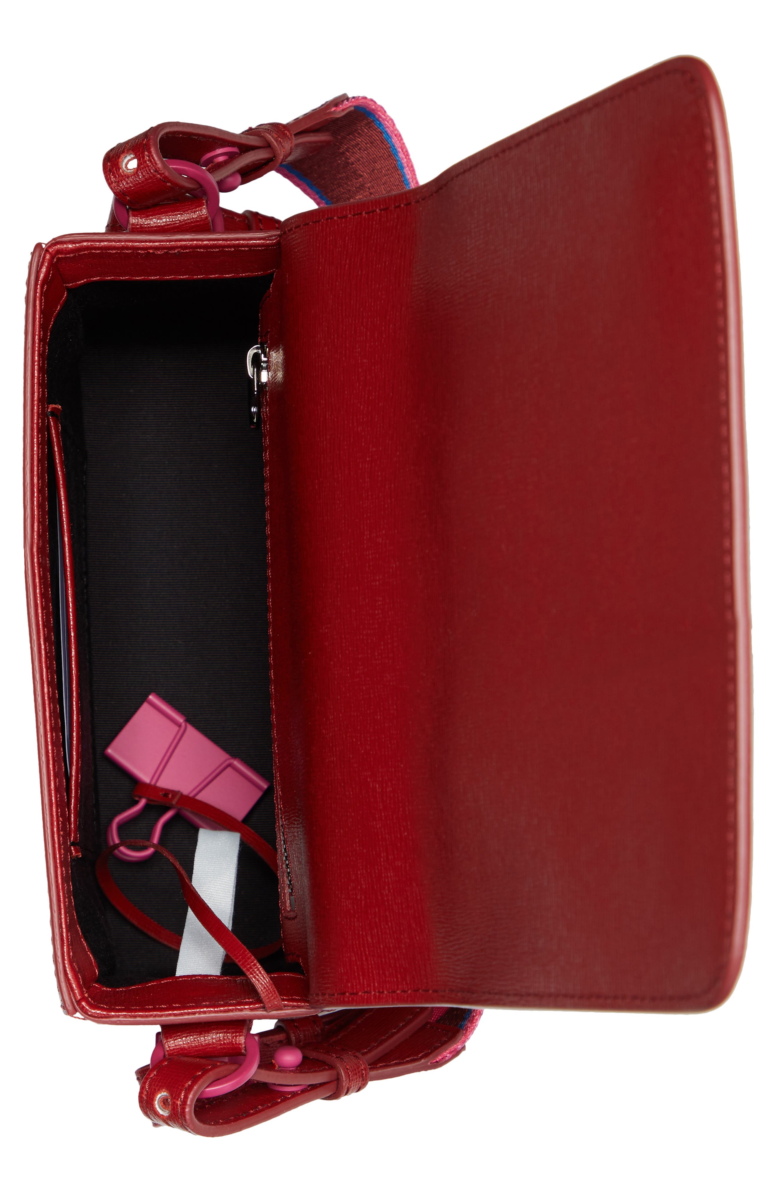 Off-White Diagonal Stripe Shoulder Bag, Alternate, color, 