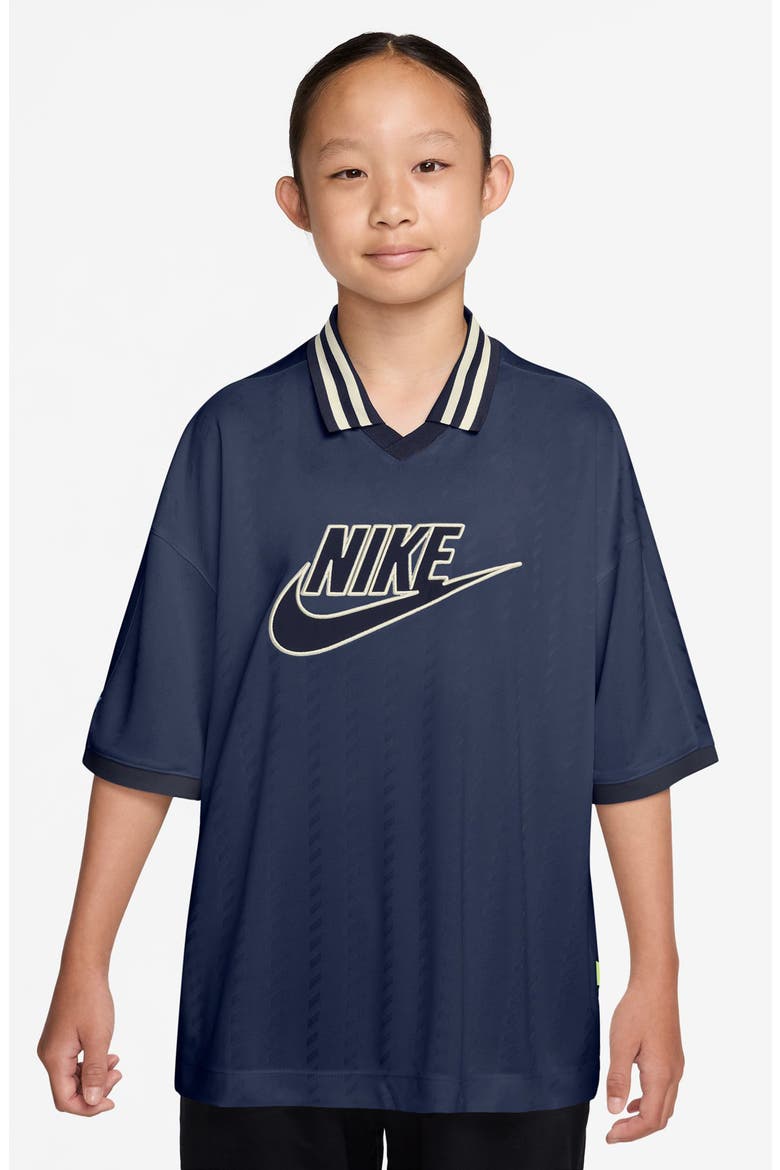 Kids' Short Sleeve Jersey Top, Main, color, 410 MIDNIGHT NAVY/OBSIDIAN/OBS