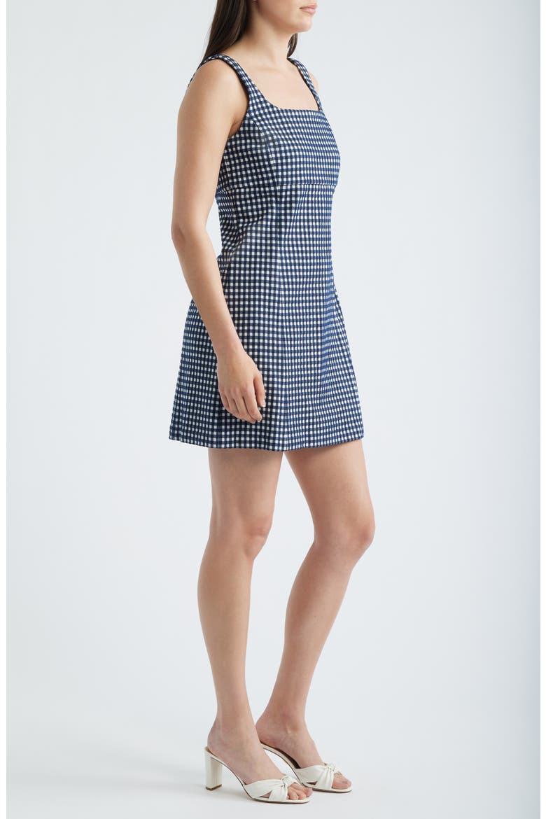 Ponte Jacquard Square Neck Mini Dress, Alternate, color, GING MIN TW PTN