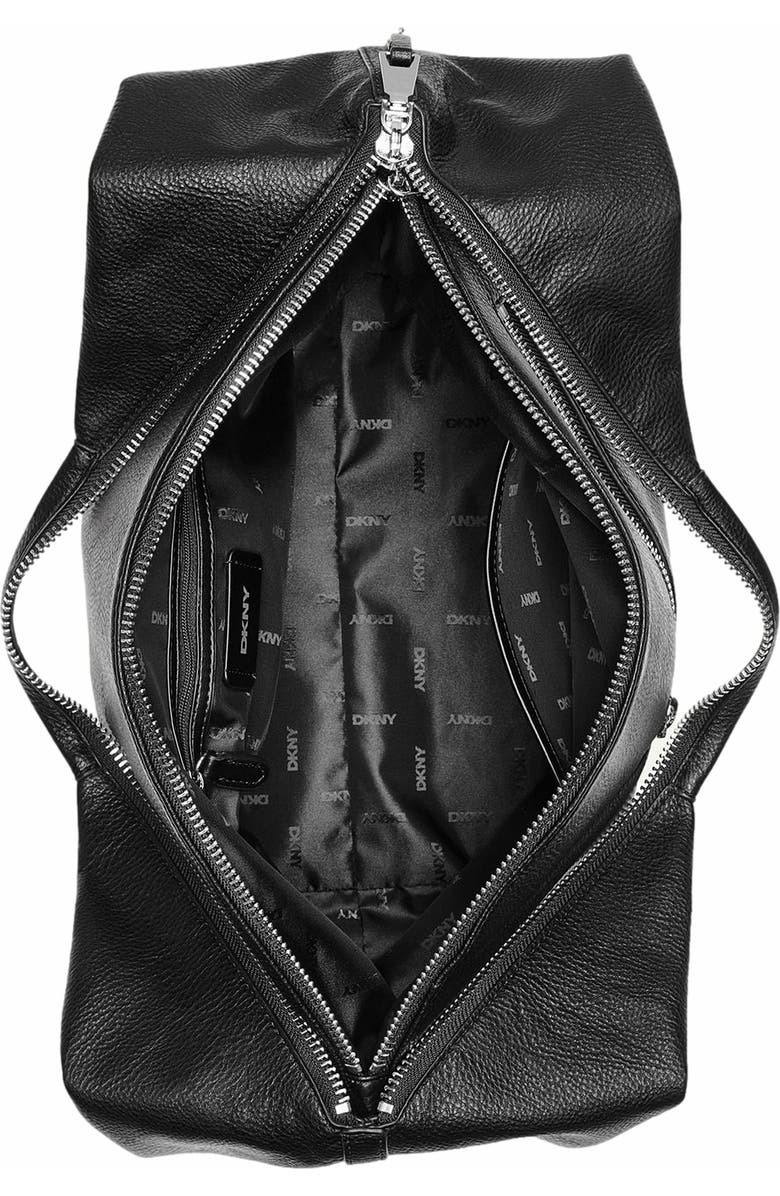 DKNY Monroe Satchel, Alternate, color, Black/Silver