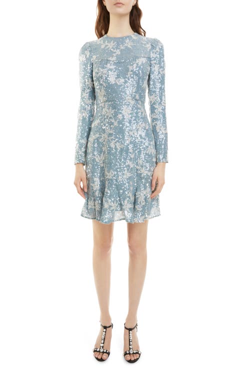 Bette Sequin Vine Long Sleeve Dress