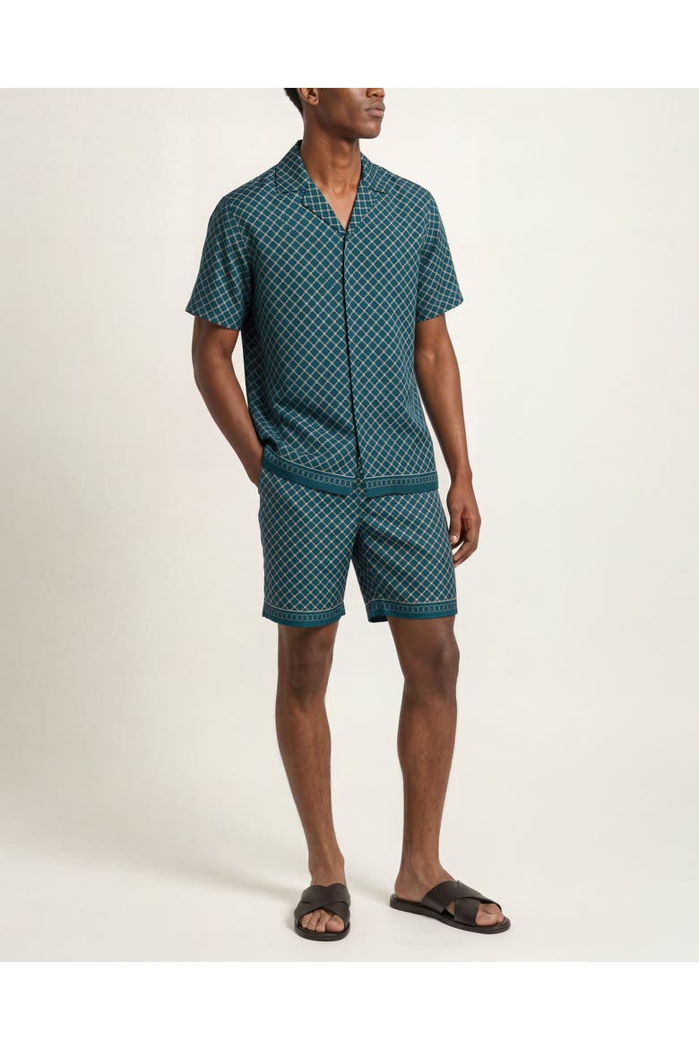 Maitan Printed Lyocell Shirt in Tessoro, Main, color, LARIO GREEN