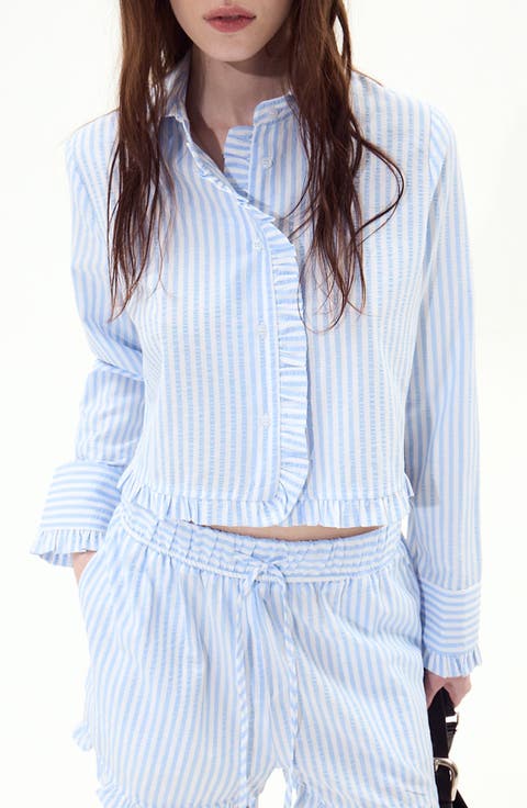 Split Crop Shirt