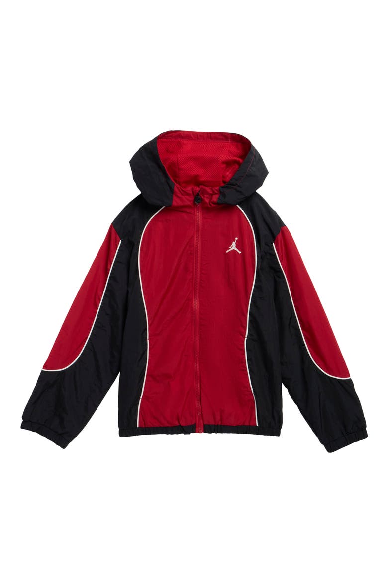 Kids' Colorblock Windbreaker Jacket, Main, color, GYM RED