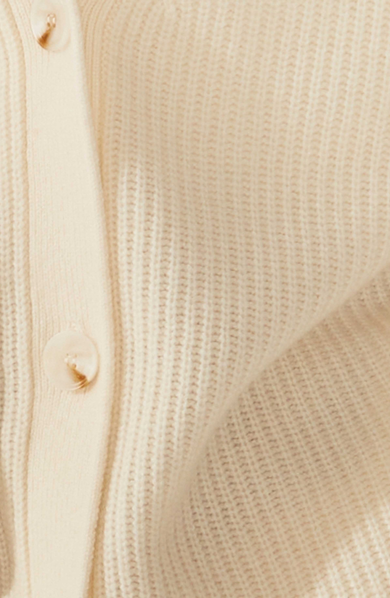 Italic Billie Chunky Boyfriend Cashmere Cardigan, Alternate, color, Ivory