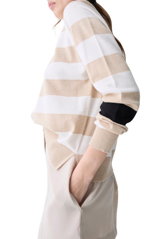 DELUC DELUC TAVIRA STRIPE CREWNECK SWEATER