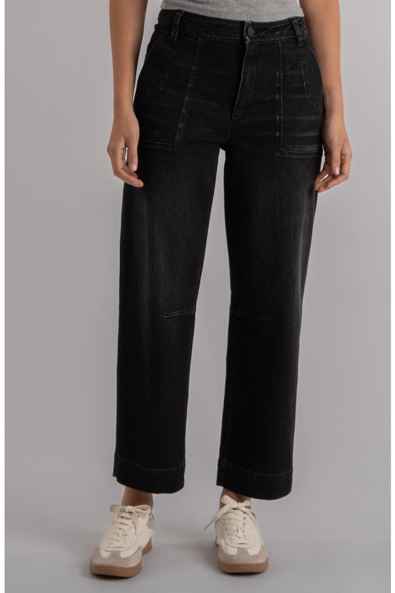 Ashton High Waist Ankle Barrel Jeans, Main, color, GRINNING
