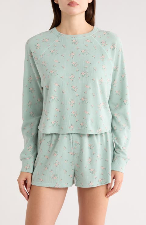 Road Trip Long Sleeve Crop Pajama Top