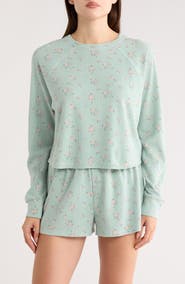 Honeydew Road Trip Long Sleeve Crop Pajama Top