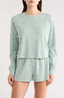 Honeydew Road Trip Long Sleeve Crop Pajama Top