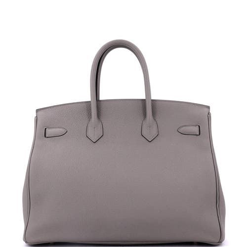Pre-owned Hermes  Hermes Birkin Handbag Grey Togo With Gold Hardware 35 In Gray
