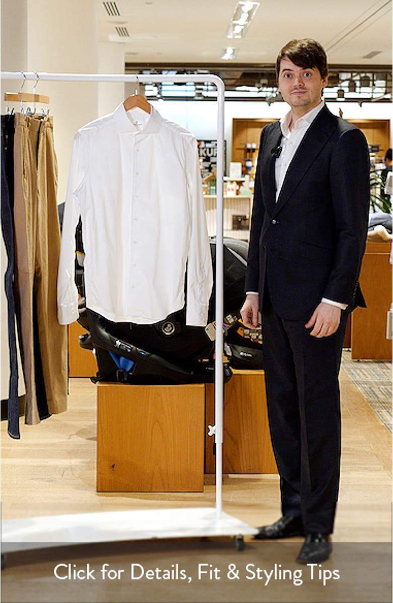 Modern Fit Solid Natural Stretch Yoga Twill Dress Shirt, sales video thumbnail