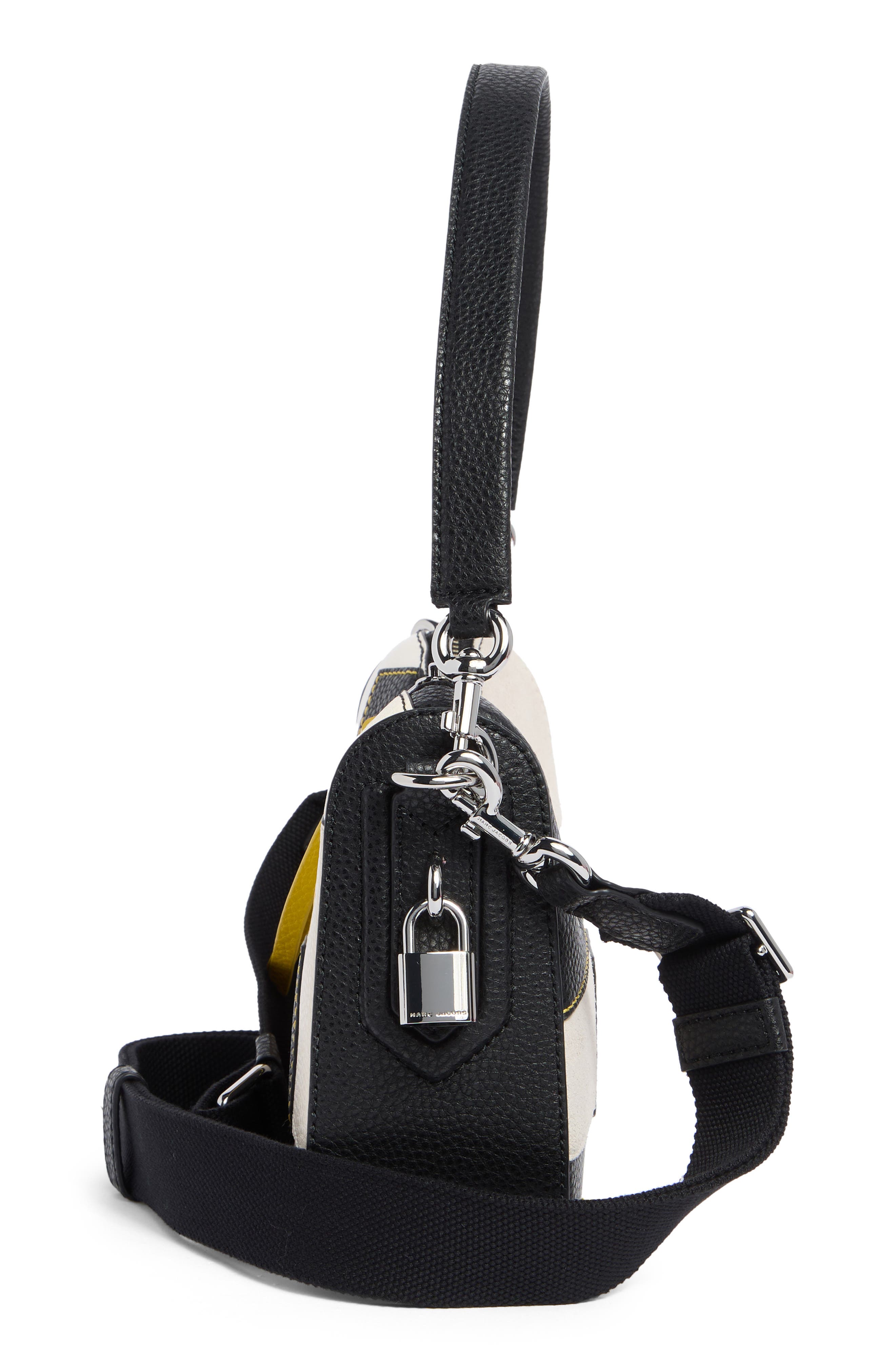 Patchwork Drifter Small Leather Convertible Shoulder Bag, Alternate, color, BLACK MULTI