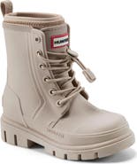 Hunter Kids' Stamp Waterproof Lace-Up Rain Boot