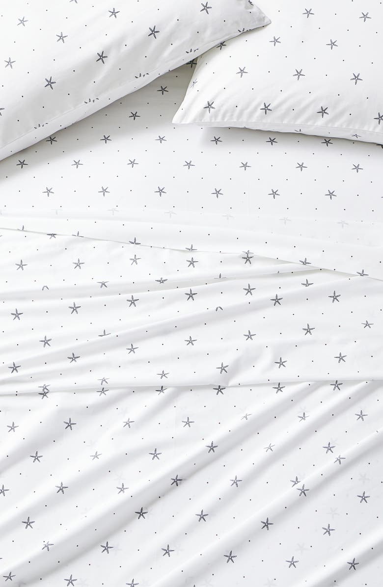 Nautica Star Spangled Coastal Twin Sheet Set, Alternate, color, White/ Dark Blue