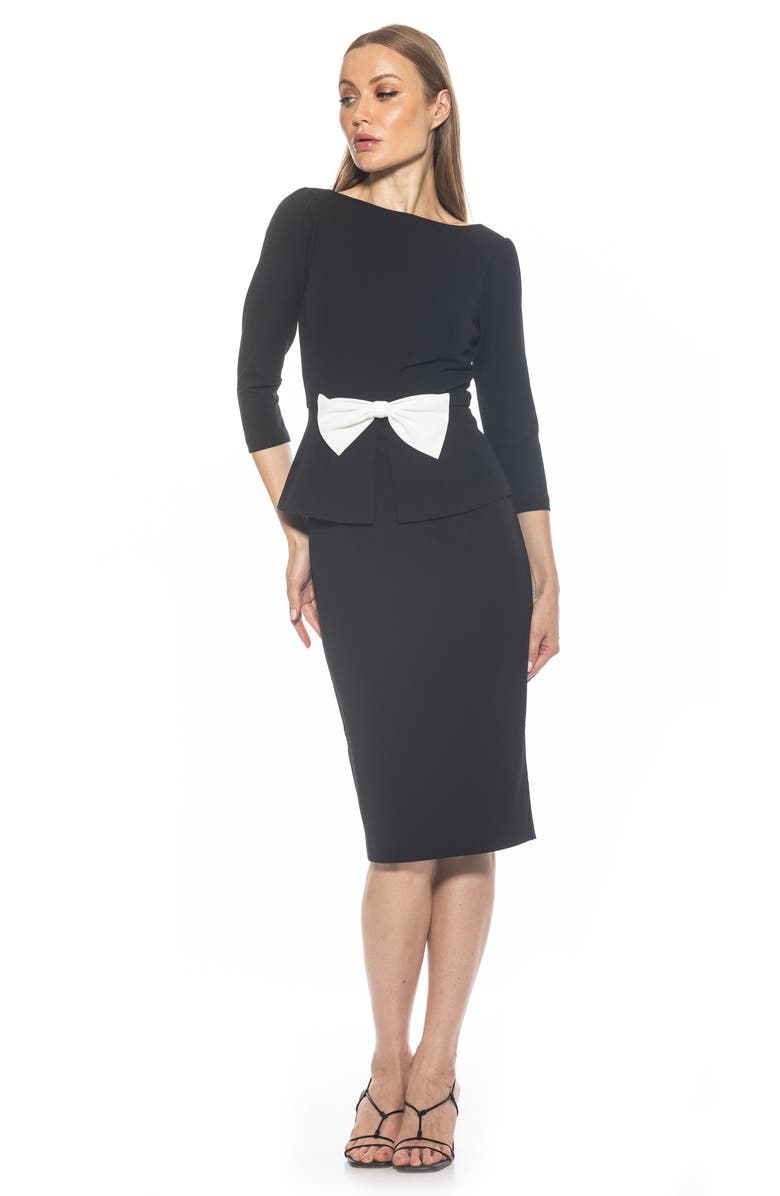 Alexia Admor Joyce Sheath Midi Dress, Alternate, color, Black