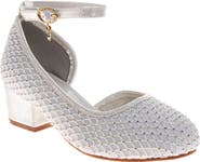 Badgley Mischka Collection Kids' Ankle Strap Half D'Orsay Pump