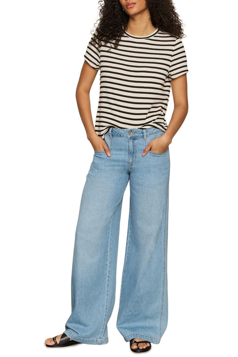 Highland Seamed Pocket Wide Leg Jeans, Alternate, color, SAIL AWAY